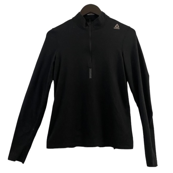 Reebok Black All Around Half-Zip Pullover With Lightweight SpeedWick Fabric - Picture 3 of 15